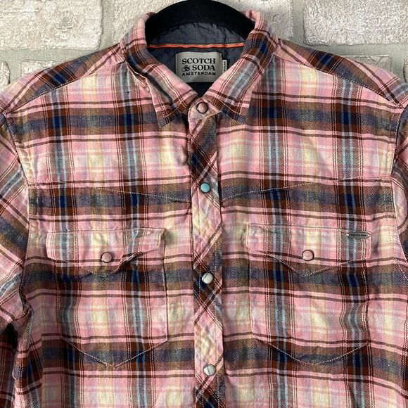 Scotch and Soda western Plaid Button Down Blouse shirt
Linen blend Sz S - Picture 2 of 10